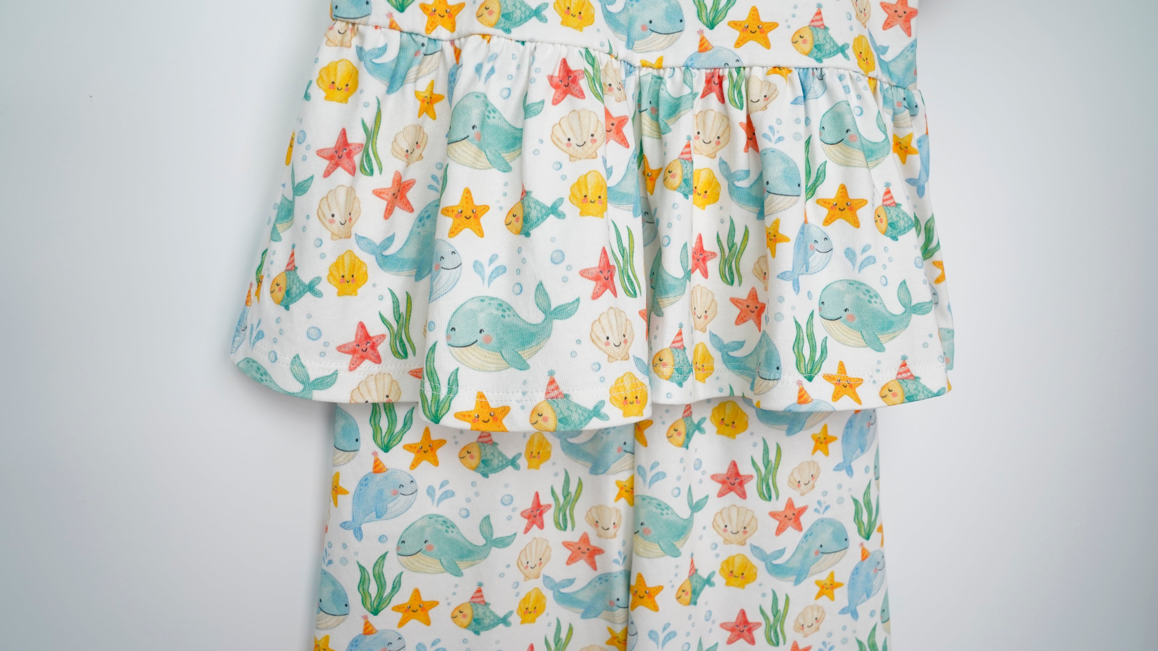Under the Sea Friends Organic Cotton Girls Set | Toddler & Kids Outfit 2T-8T