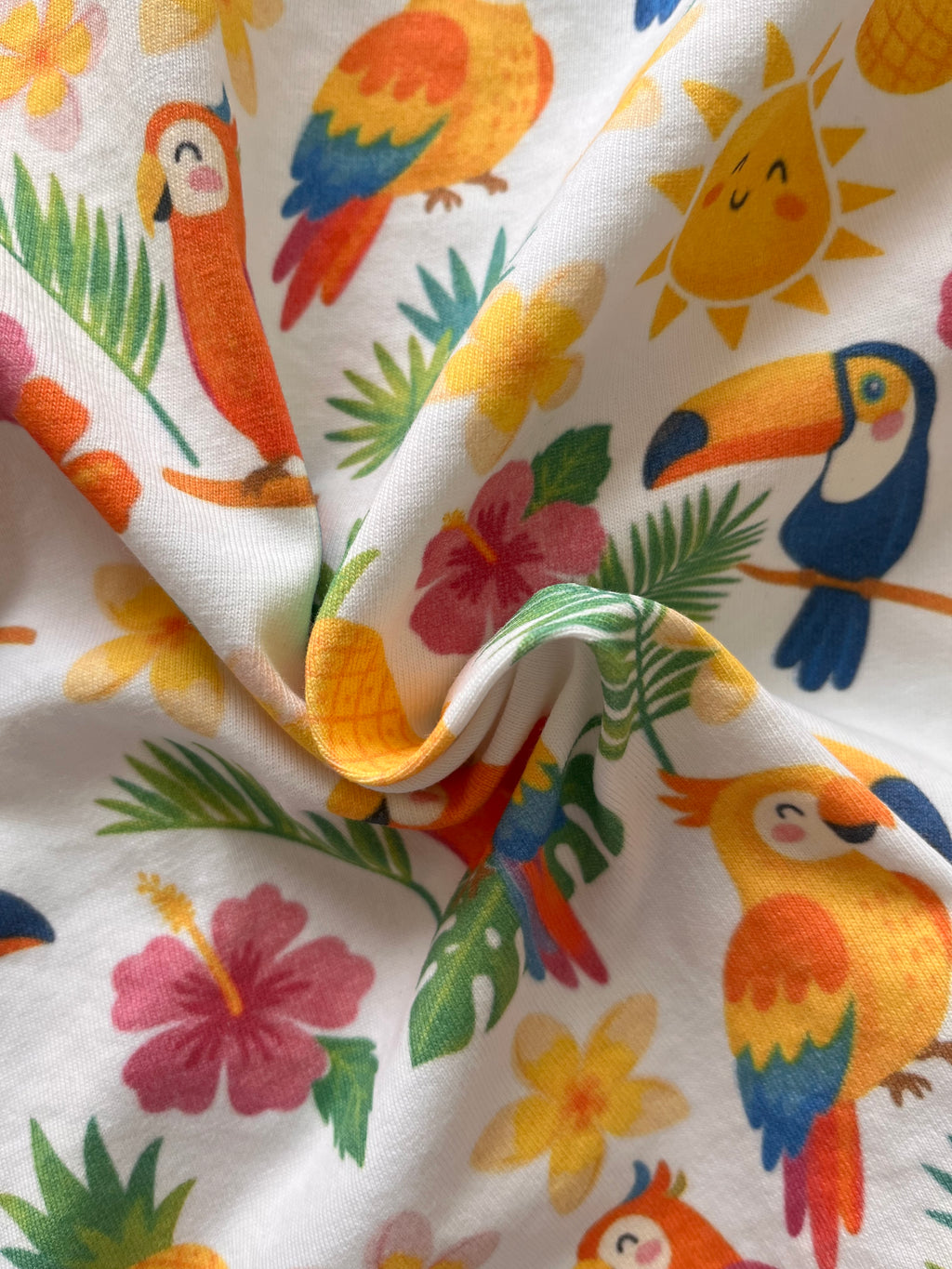 Tropical Paradise Organic Cotton Girls Dress | Toddler & Kids Dress 2T-8T