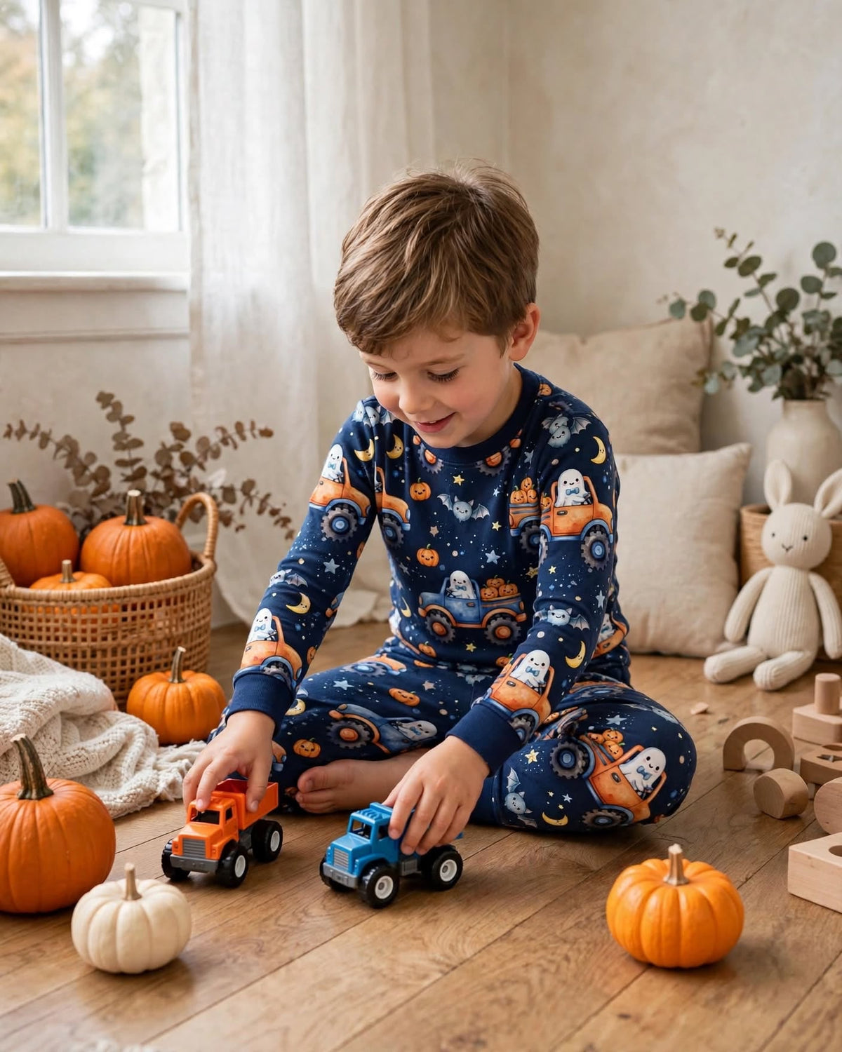 Family Matching Halloween Lounge Set - Midnight Pumpkin Run